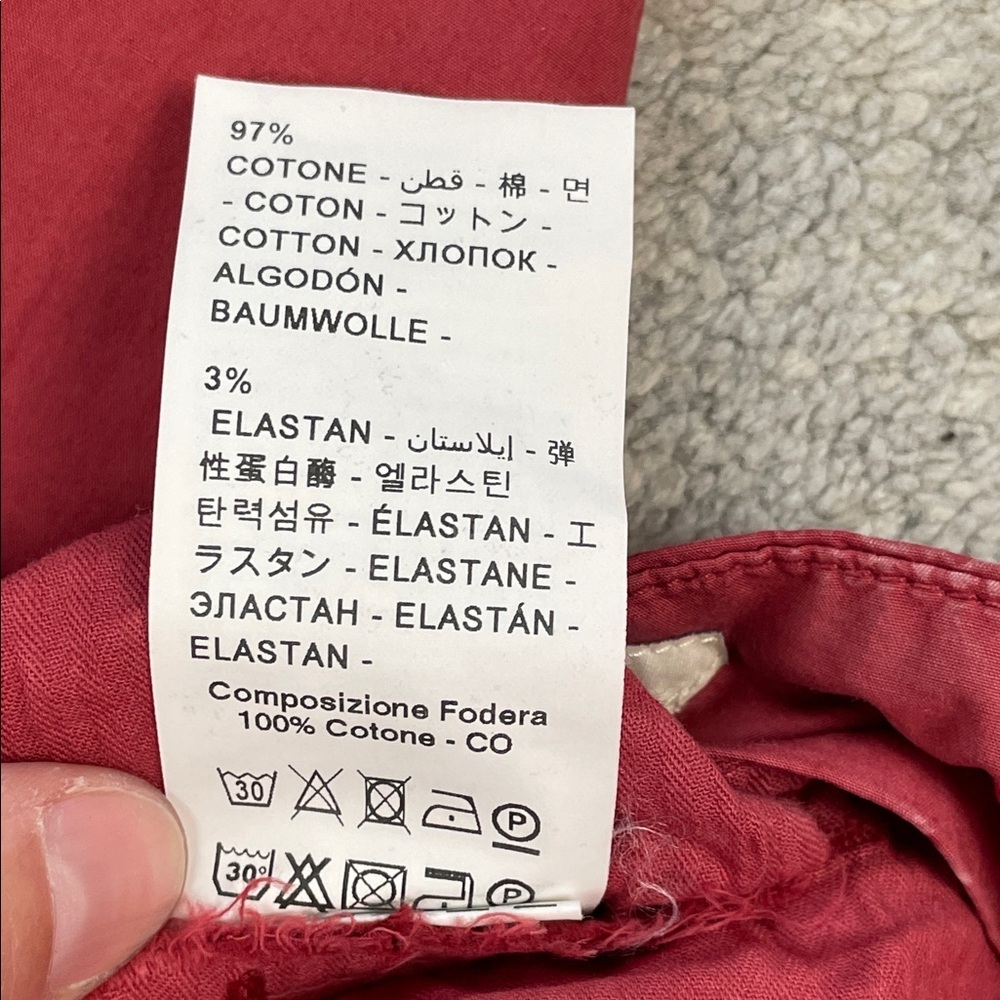 NWT Briglia 1949 Italian Tailored Chino Pants Faded Red Terracotta - Picture 12 of 16